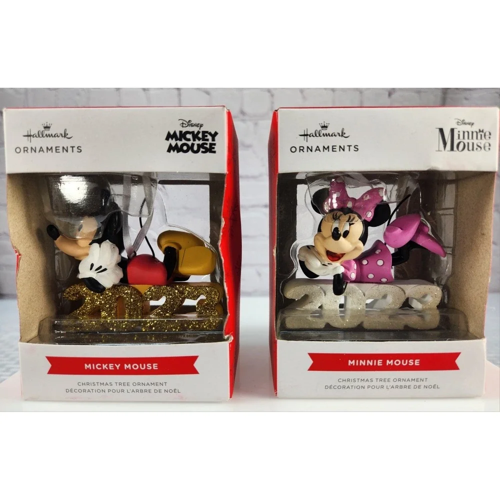 Hallmark Mickey & Minnie Mouse Ornaments Disney Collectible 2023 New In Boxes